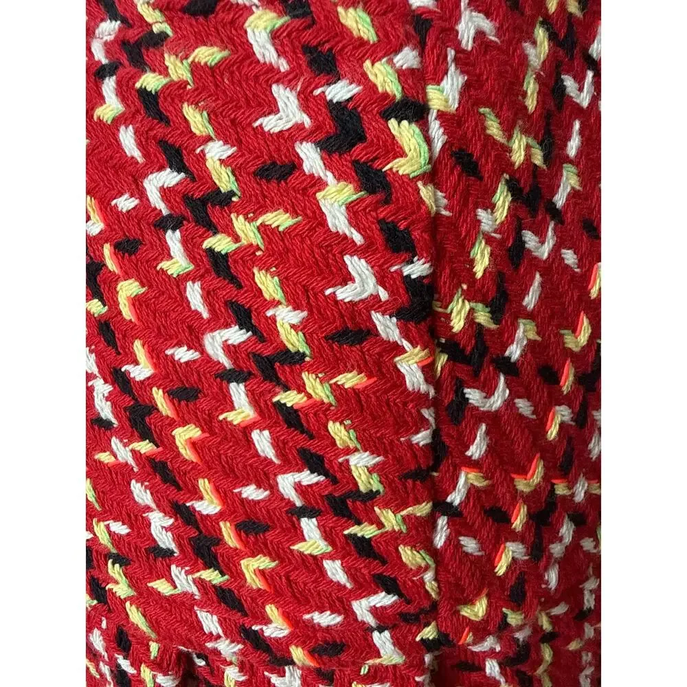 ANNA SUI Plaid Tweed Skirt Pleated Size Medium Academia Traditional